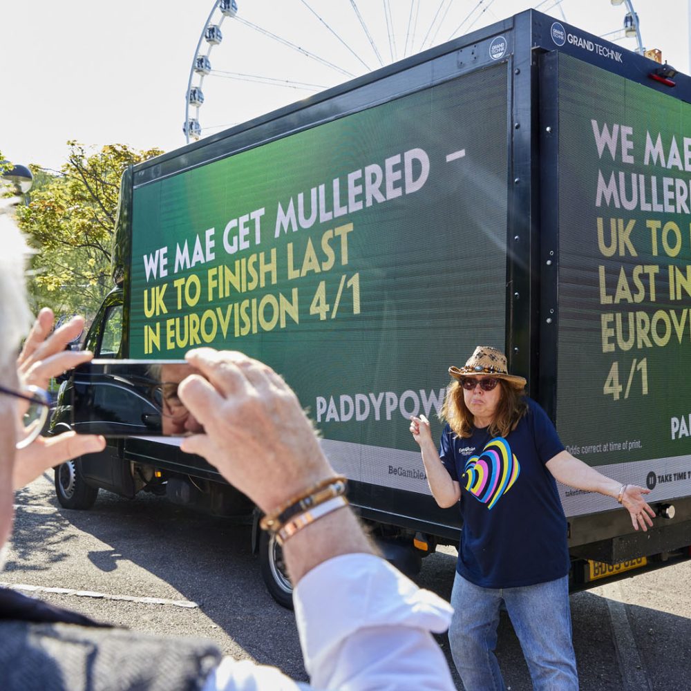 *** FREE FOR EDITORIAL USE ***
Irish bookmaker Paddy Power suggests the UK Mae get Mulllered in Merseyside tonight as the host nation’s Eurovision representative are the bookies favourite to finish last in the competition.
